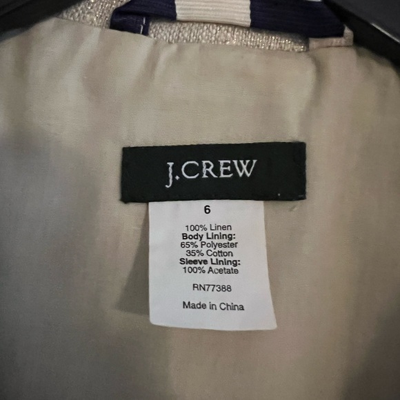 J. Crew Women's Metallic 2-Button Blazer Size: 6 MSRP $125.00 - Picture 5 of 8